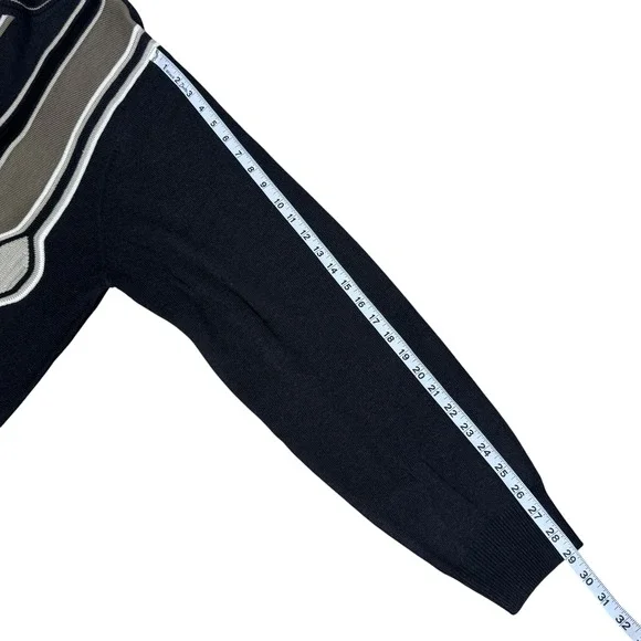 VTG Cellini Sweater Size 2XLT Coogi Style Textured Cosby 3D Knit 90's Deadstock - Picture 7 of 11